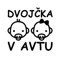 Nalepka za avto dvojčka
