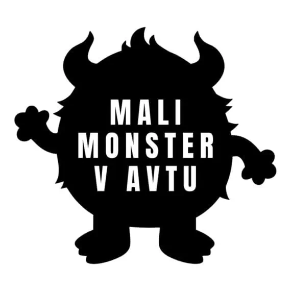 Nalepka za avto mali monster v avtu