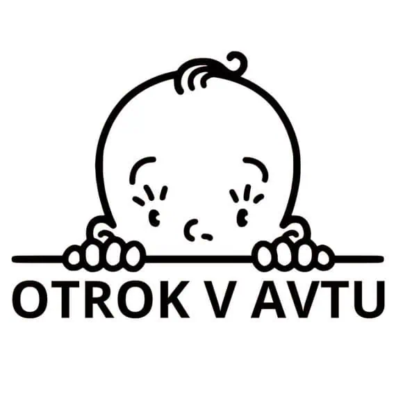 fantek v avtu nalepka
