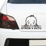 nalepka na vozilu otrok v avtu