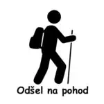nalepka za avto odšel na pohod