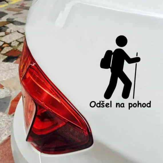 nalepke za avto poodniške z napisom