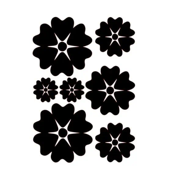 nalepke za avto rože srčki