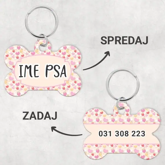 Obeski za pse spredaj zadaj tisk