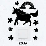 Nalepke za stikalo unicorn za otroško sobo