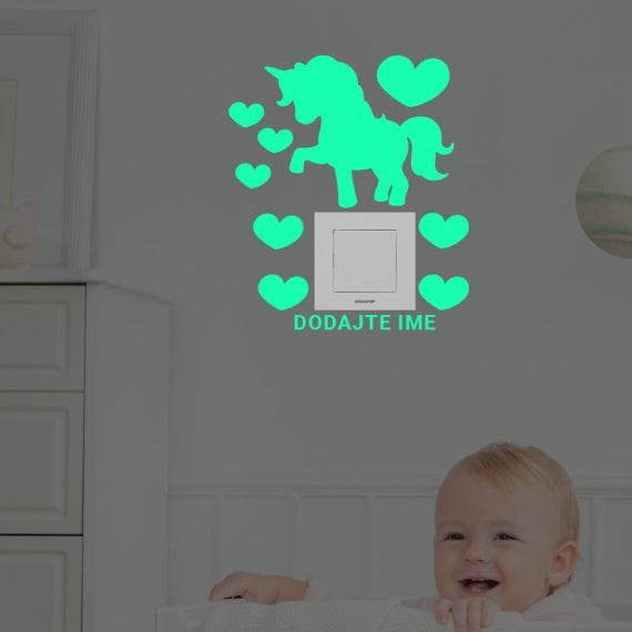 personalizirana nalepka za stikalo unicore