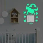 unicorn nalepka za stikalo s personalizacijo