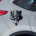 Nalepka za avto vsemogočni volk