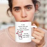 Skodelica francoski buldog a wise woman