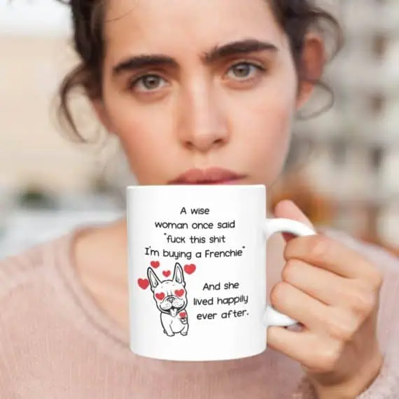 Skodelica francoski buldog a wise woman