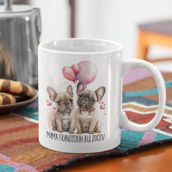 Skodelica francoski buldog mama