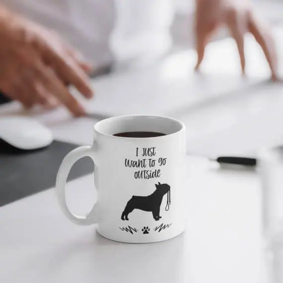 Skodelica za kavo francoski buldog I just want to go outside