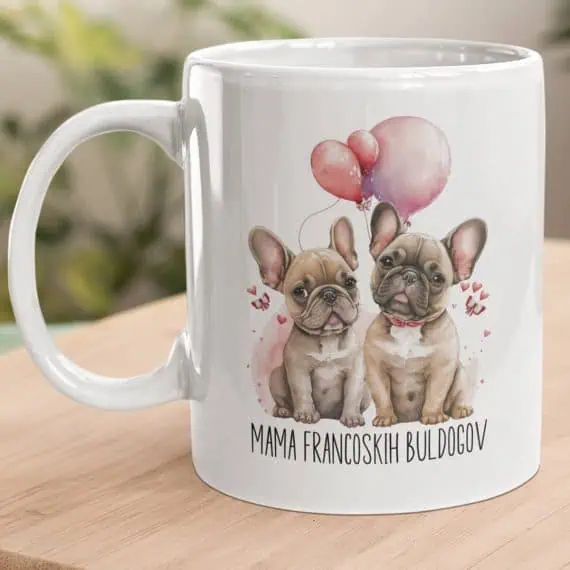 Tisk na skodelice francoski buldog mama