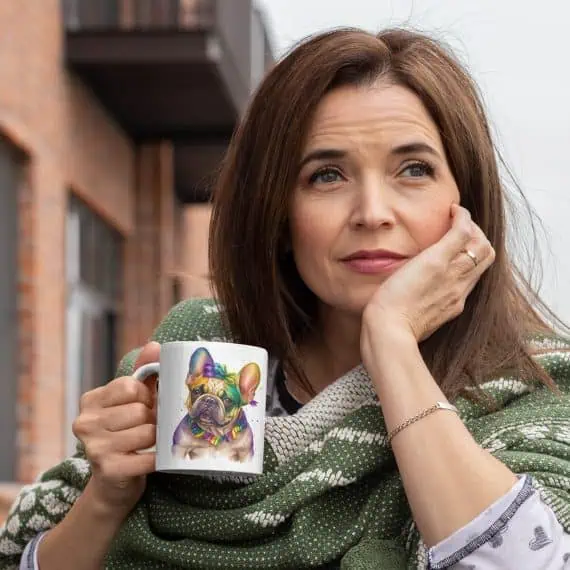 francoski buldog skodelica potiskana