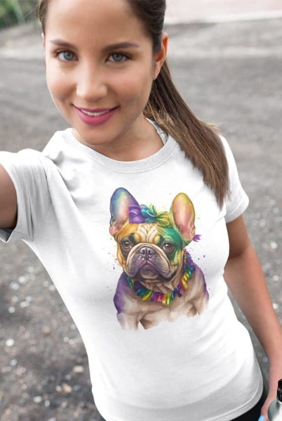 majica francoski buldog mavrični
