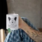 skodelica francoski buldog s tiskom