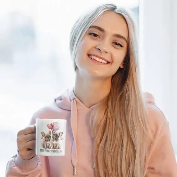 tisk na šalice francoski buldog mama