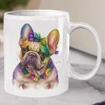 tisk na skodelico francoski buldog mavrični