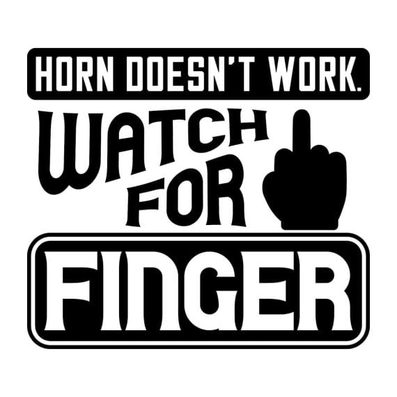 Smešna nalepka horn doesn't work watch for finger