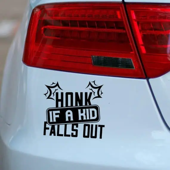 nalepka Honk if a kid falls off