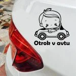 Nalepka otrok v avtu kabriolet in otrok