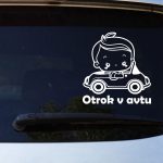 nalepka kabriolet in otrok za avto