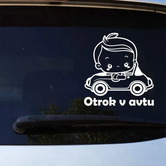 nalepka kabriolet in otrok za avto