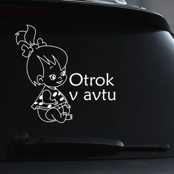 nalepka za avtomobilska stekla otrok v avtu