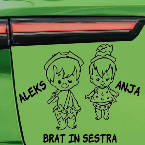 Nalepka Brat in sestra na potepu