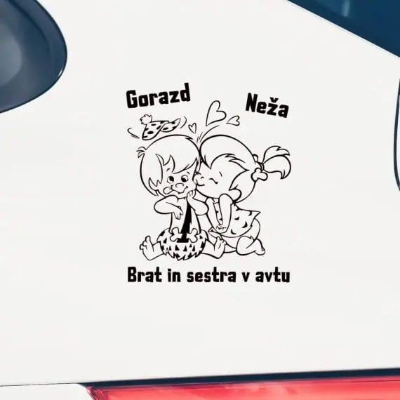 Nalepke za avto bratje in sestre