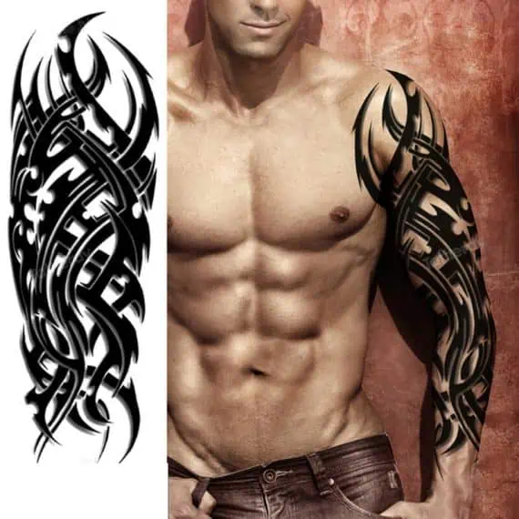 Tattoo za celo roko začasni moderne linije