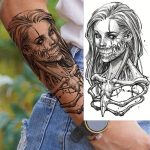 Začasni tattoo skelekton ženske