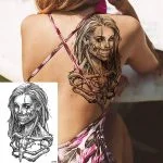 Začasni tattoo skelekton ženske