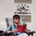 let's go on adventures nalepka za avtodom