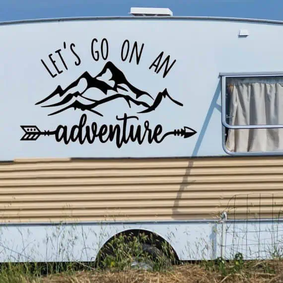 nalepka za prikolico lets go on adventures