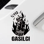 avto nalepka za gasilce
