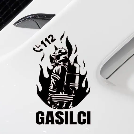 avto nalepka za gasilce