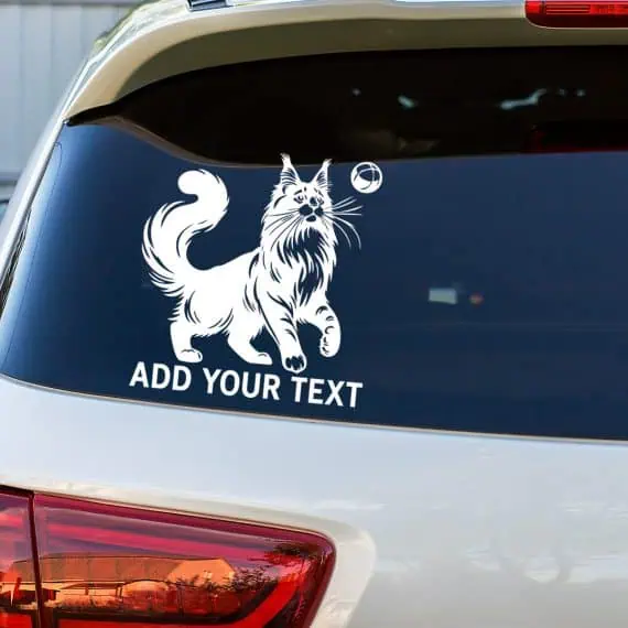 Nalepka mačke pasme Maine Coon