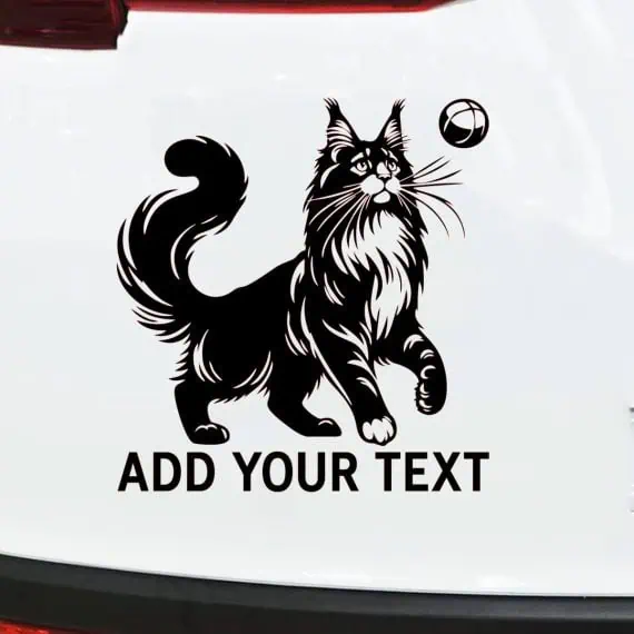 Nalepka za avto Maine Coon mačka