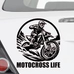 Avto nalepka za lastnike MOTOCROSS motorjev
