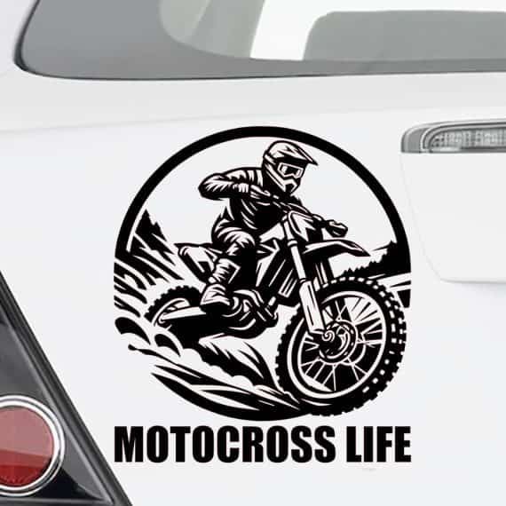 Avto nalepka za lastnike MOTOCROSS motorjev