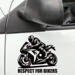 Avto nalepka za motorista z dirkalnim motorjem