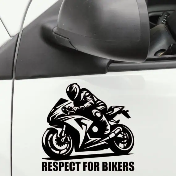 Avto nalepka za motorista z dirkalnim motorjem