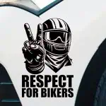 Avto nalepke za motoriste RESPECT for bikers