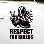 Avto nalepke za motoristke respect for bikers