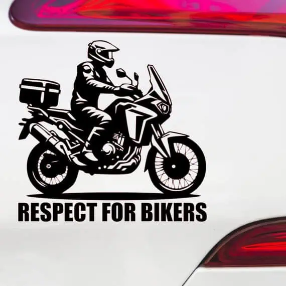 HONDA Africa Twin z motoristom nalepka za avto