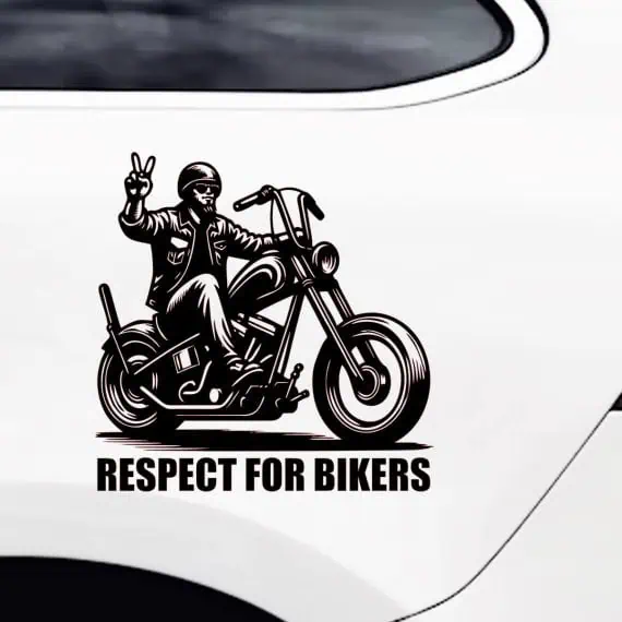 Motoristična nalepka za avto chopper