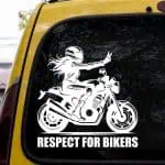 Nalepka za avto mtoristka RESPECT FOR BIKERS