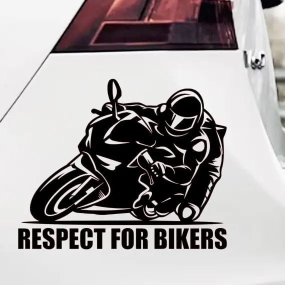 Nalepka za avto z motivom dirkalnega motorja s tekstom