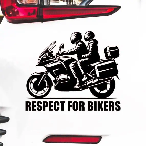 Nalepka za avtomobile motorista na potovalnem motorju